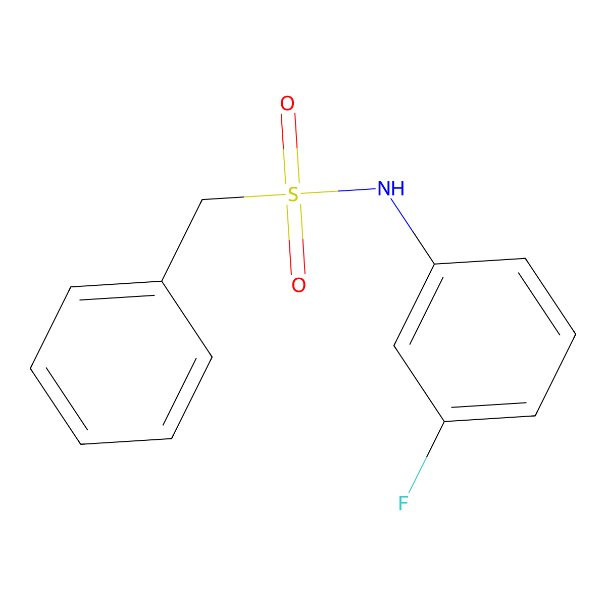 N-(3-fluorophenyl)-1-phenylmethanesulfonamide molecular structure, CAS 349130-67-2