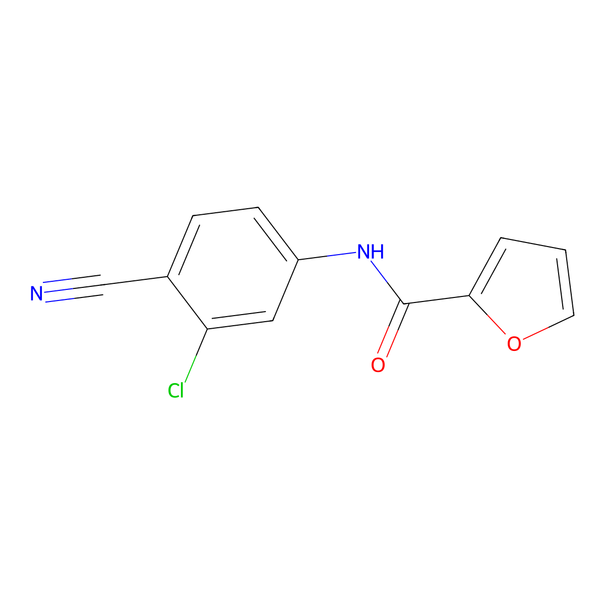 N-(3-chloro-4-cyanophenyl)furan-2-carboxamide molecular structure, CAS 349132-44-1