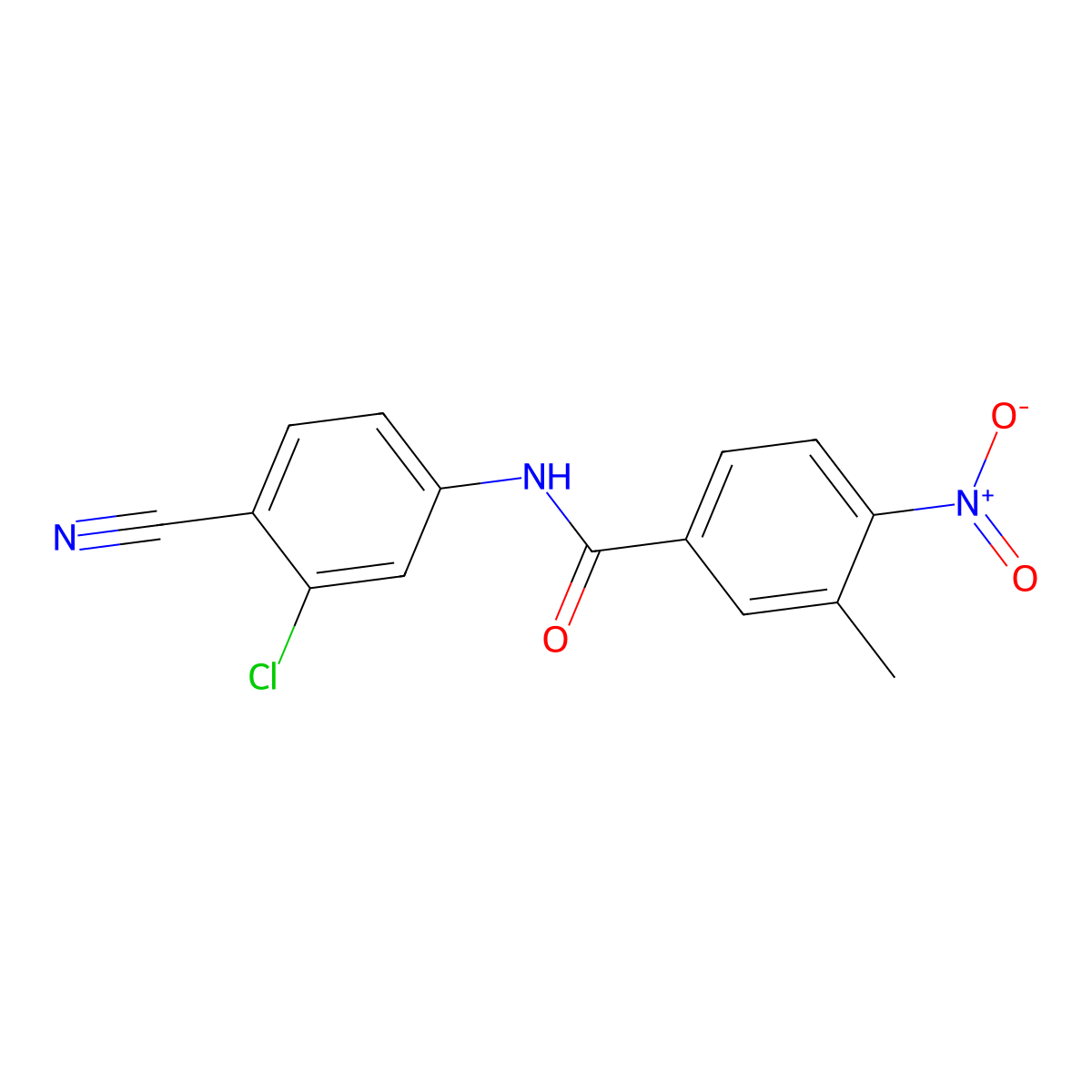 N-(3-chloro-4-cyanophenyl)-3-methyl-4-nitrobenzamide molecular structure, CAS 349132-48-5
