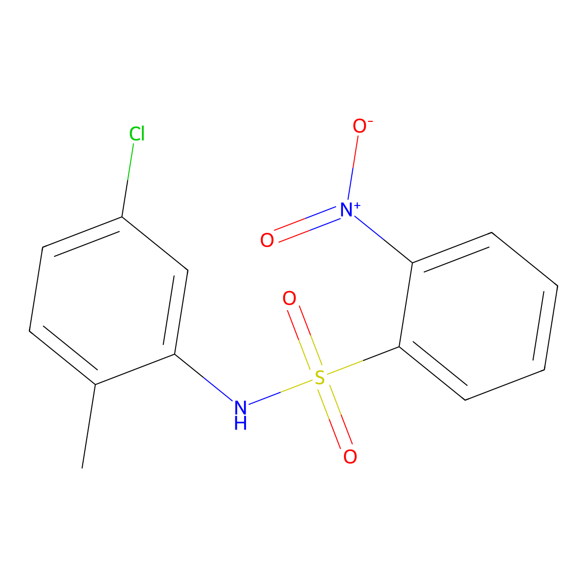 n-(5-Chloro-2-methylphenyl)-2-nitrobenzene-1-sulfonamide molecular structure, CAS 349133-22-8