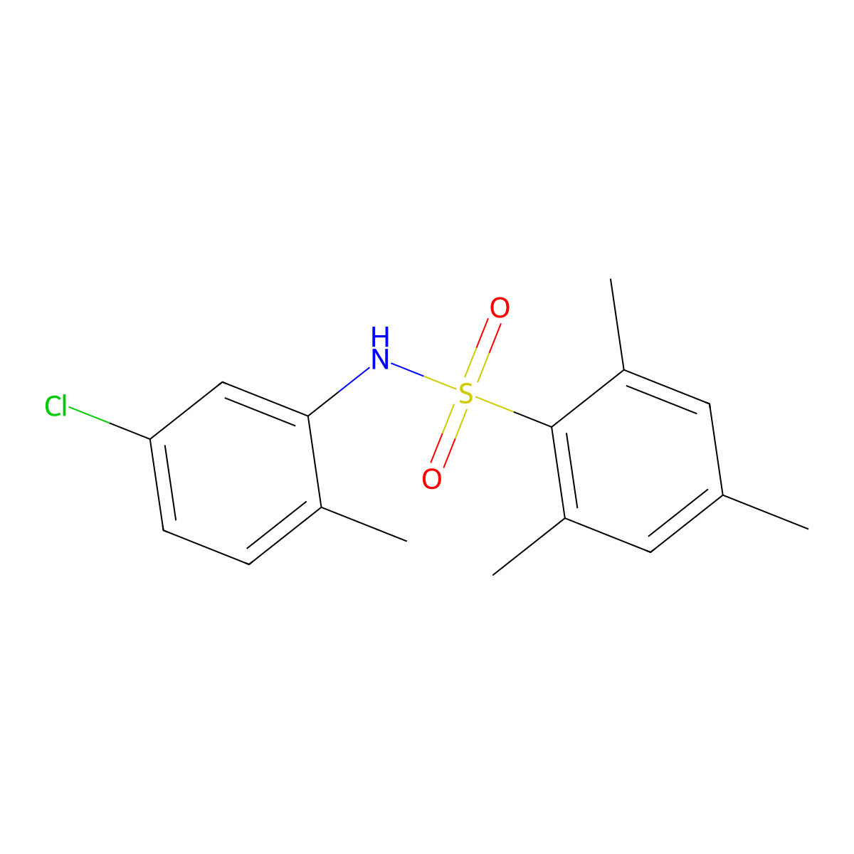N-(5-chloro-2-methylphenyl)-2,4,6-trimethylbenzenesulfonamide molecular structure, CAS 349133-23-9