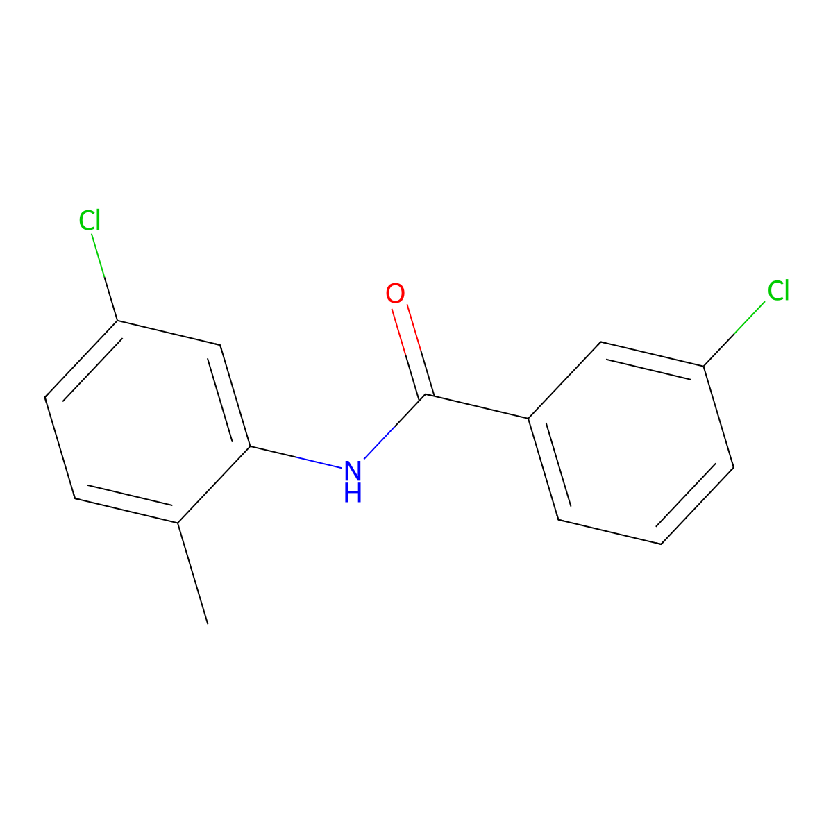 3-chloro-N-(5-chloro-2-methylphenyl)benzamide molecular structure, CAS 349133-25-1