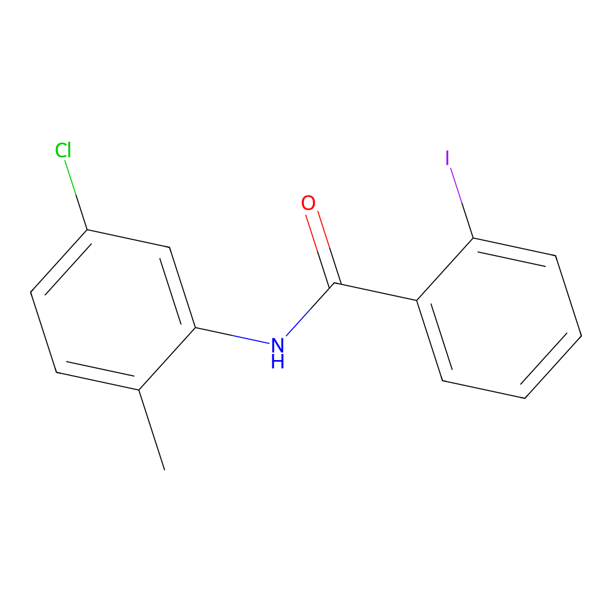 N-(5-Chloro-2-methylphenyl)-2-iodobenzamide molecular structure, CAS 349133-30-8
