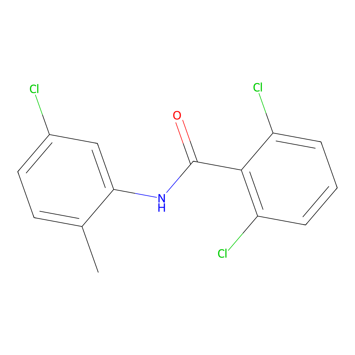 2,6-dichloro-N-(5-chloro-2-methylphenyl)benzamide molecular structure, CAS 349133-33-1