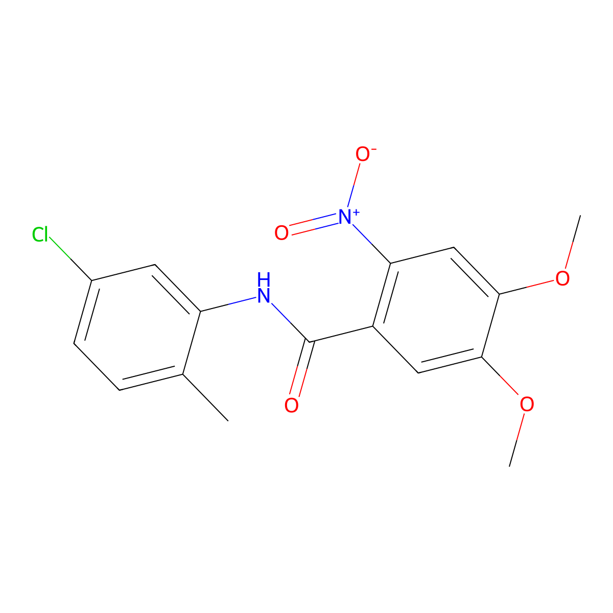 N-(5-chloro-2-methylphenyl)-4,5-dimethoxy-2-nitrobenzamide molecular structure, CAS 349133-39-7