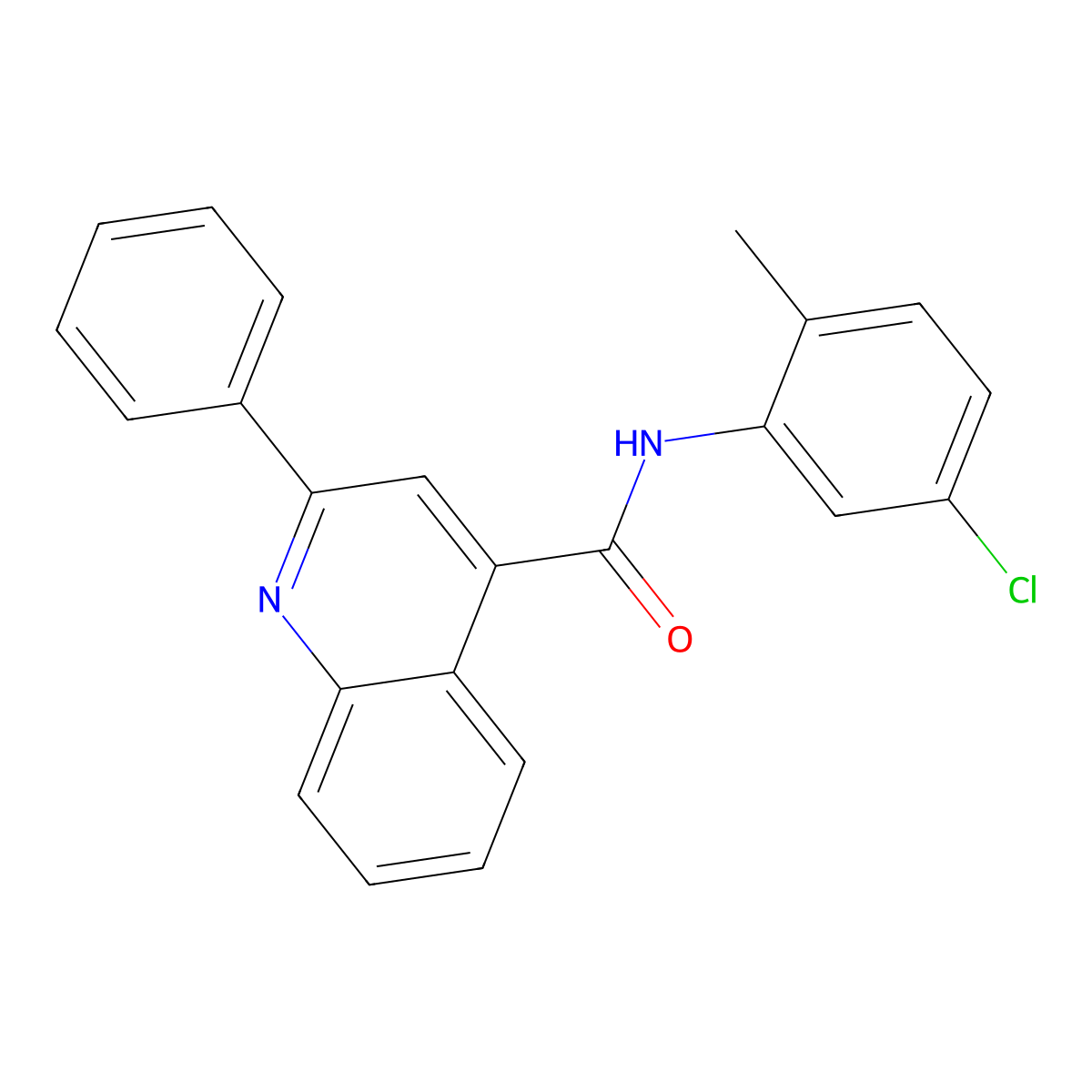 N-(5-chloro-2-methylphenyl)-2-phenylquinoline-4-carboxamide molecular structure, CAS 349133-41-1
