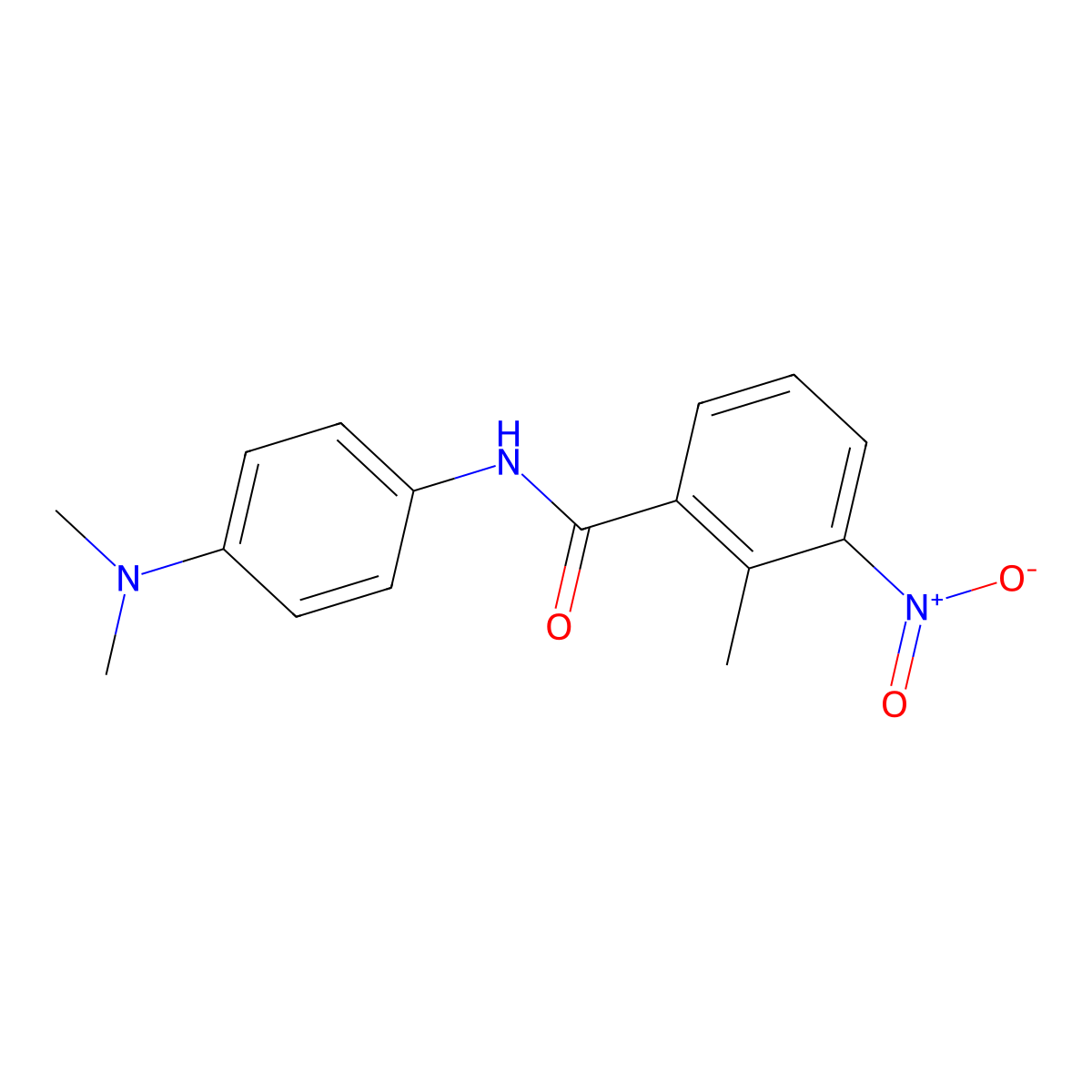 N-[4-(dimethylamino)phenyl]-2-methyl-3-nitrobenzamide molecular structure, CAS 349133-48-8