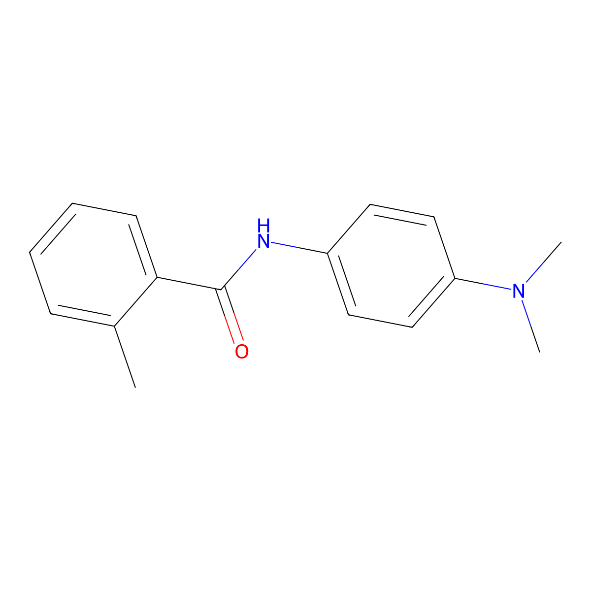N-[4-(dimethylamino)phenyl]-2-methylbenzamide molecular structure, CAS 349133-51-3