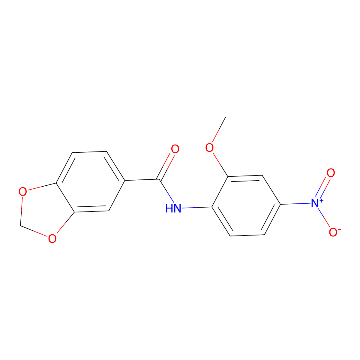N-(2-methoxy-4-nitrophenyl)benzo[d][1,3]dioxole-5-carboxamide molecular structure, CAS 349134-29-8