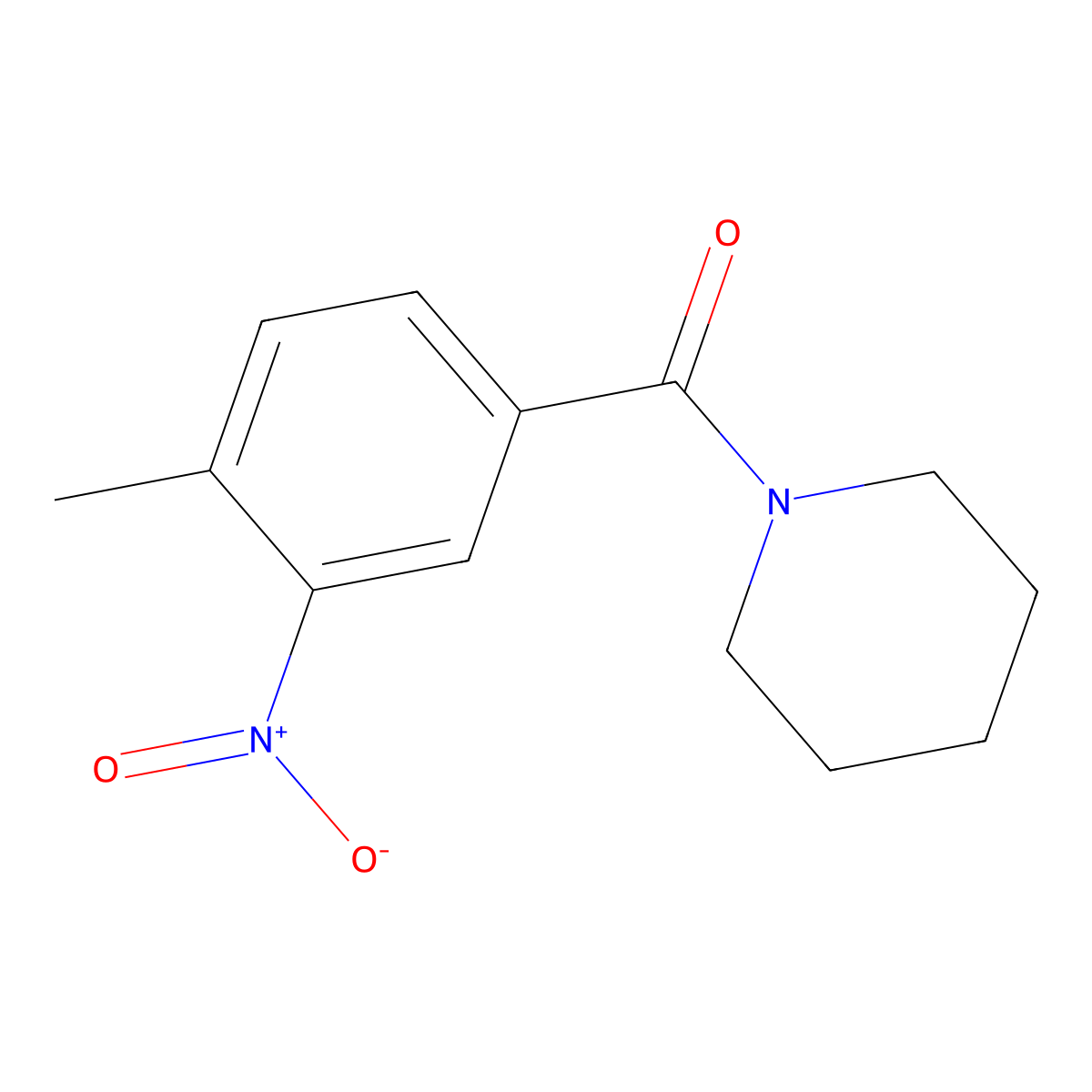 (4-Methyl-3-nitrophenyl)(piperidin-1-yl)methanone molecular structure, CAS 349134-38-9