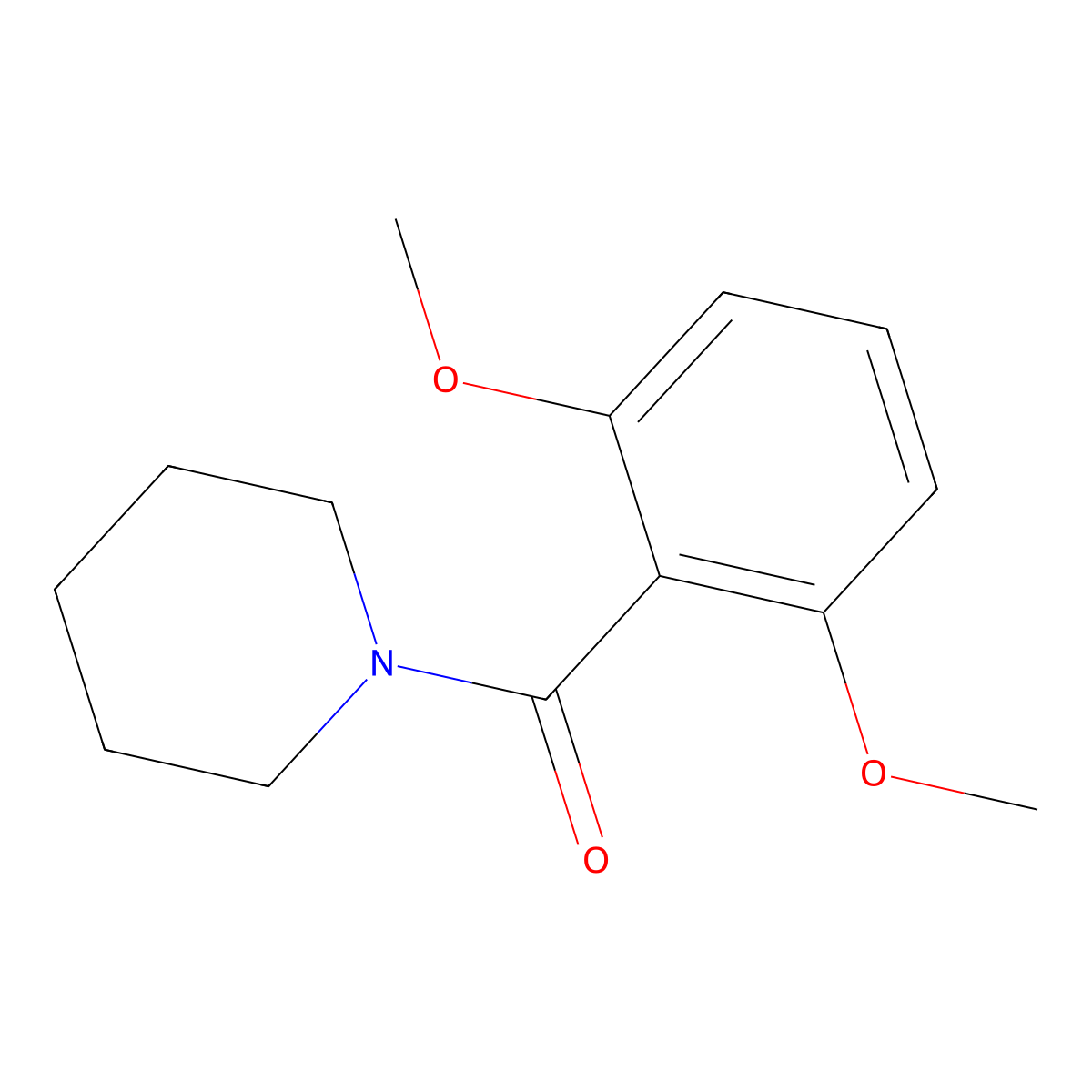 (2,6-Dimethoxy-phenyl)-piperidin-1-yl-methanone molecular structure, CAS 349134-75-4