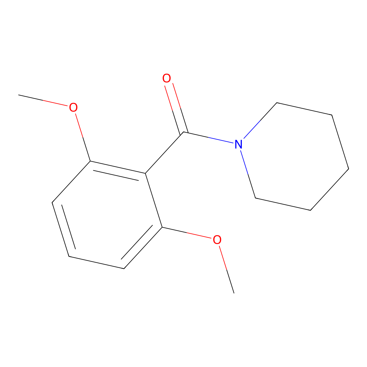 (2,6-Dimethoxy-phenyl)-piperidin-1-yl-methanone molecular structure, CAS 349134-75-4