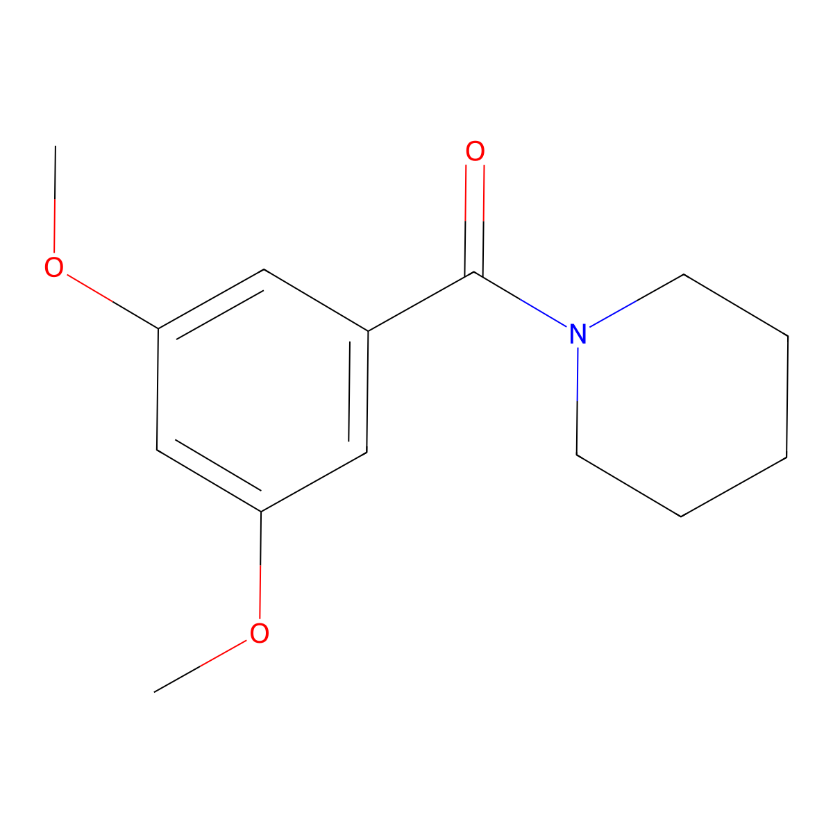 (3,5-Dimethoxyphenyl)(piperidin-1-yl)methanone molecular structure, CAS 349134-77-6