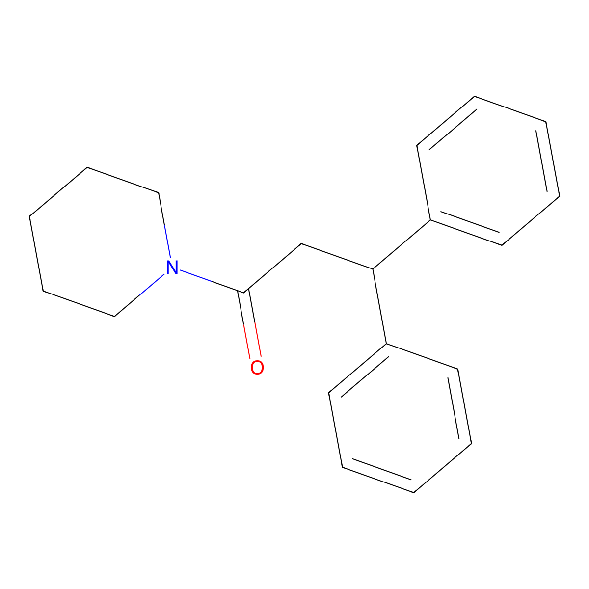 3,3-Diphenyl-1-piperidin-1-ylpropan-1-one molecular structure, CAS 349134-82-3
