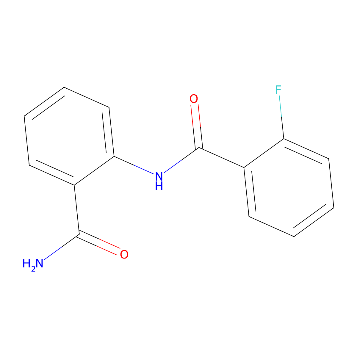 N-[2-(Aminocarbonyl)phenyl]-2-fluorobenzamide molecular structure, CAS 349135-16-6