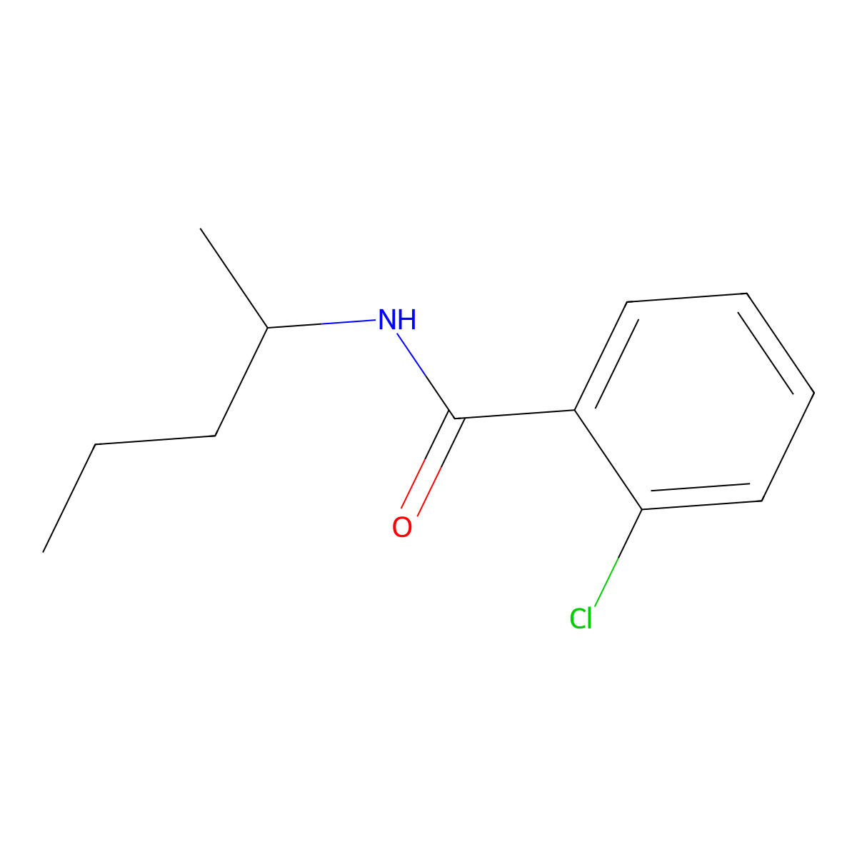 2-chloro-N-(pentan-2-yl)benzamide molecular structure, CAS 349136-53-4