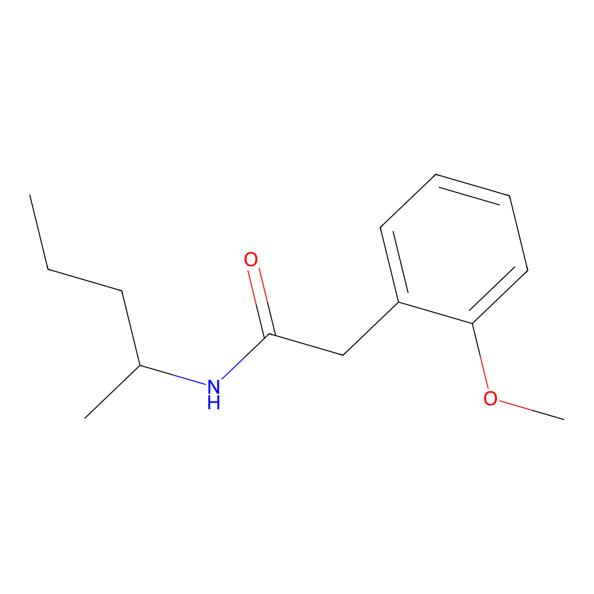 2-(2-methoxyphenyl)-N-(pentan-2-yl)acetamide molecular structure, CAS 349136-78-3