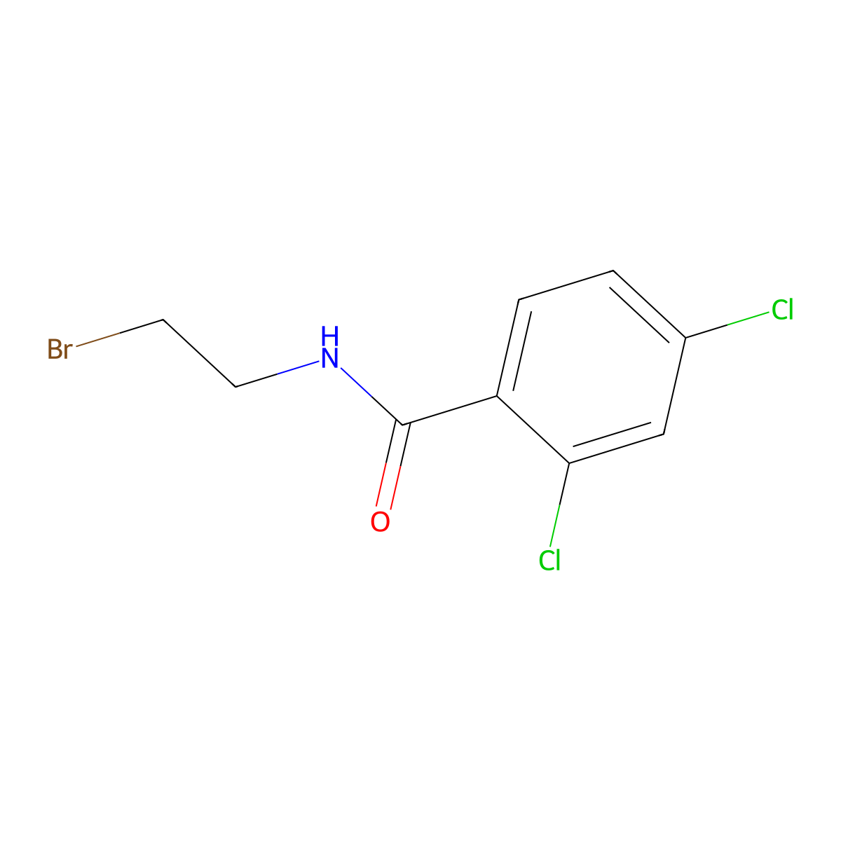 N-(2-bromoethyl)-2,4-dichlorobenzamide molecular structure, CAS 349136-98-7