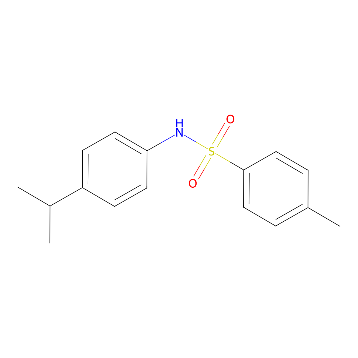 4-methyl-N-(4-propan-2-ylphenyl)benzenesulfonamide molecular structure, CAS 349138-85-8