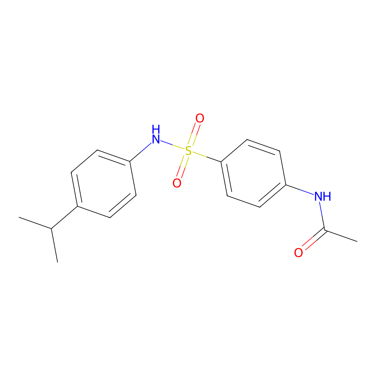 N-(4-(((4-(Isopropyl)phenyl)amino)sulfonyl)phenyl)ethanamide molecular structure, CAS 349138-93-8