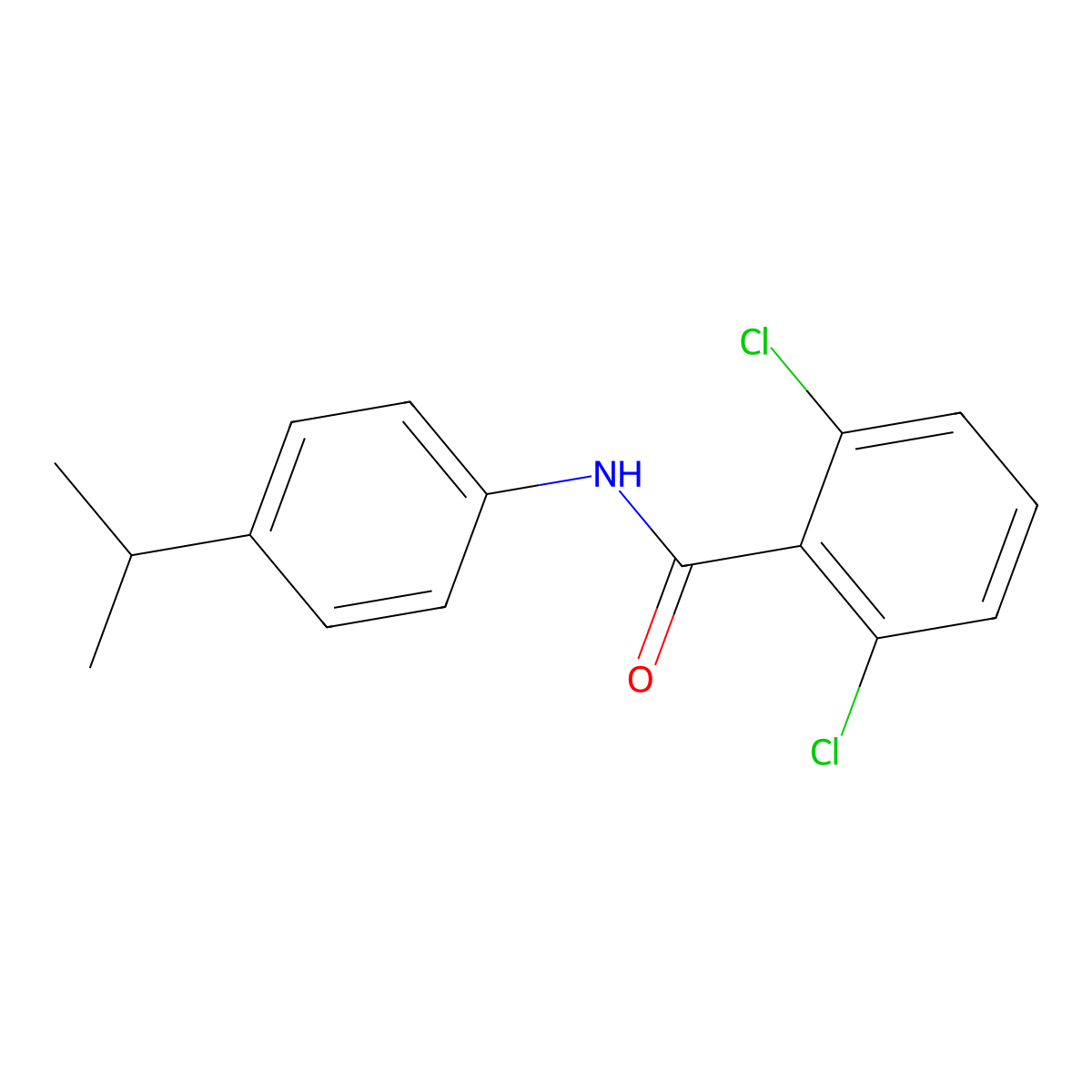 2,6-dichloro-N-(4-propan-2-ylphenyl)benzamide molecular structure, CAS 349139-05-5