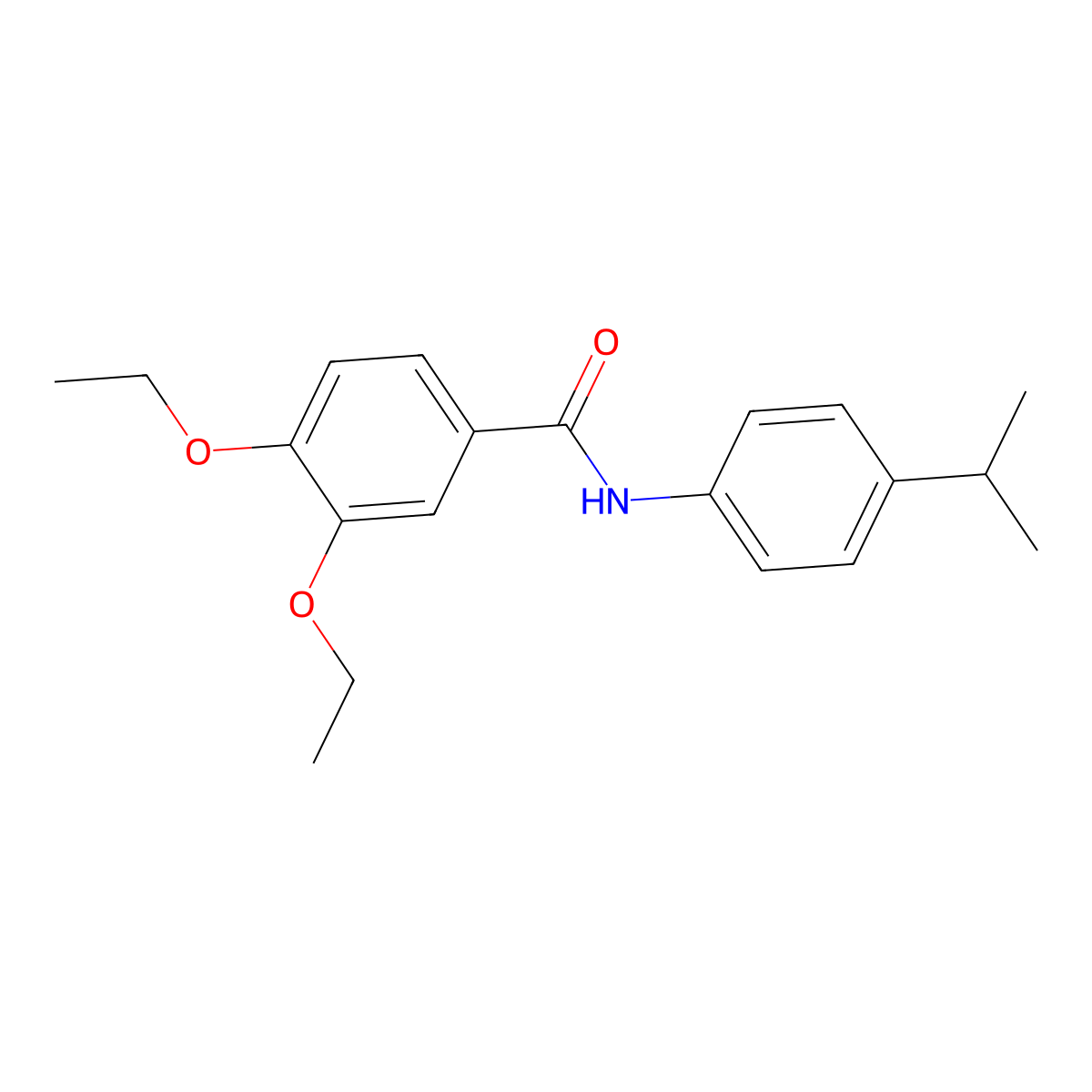 3,4-diethoxy-N-(4-isopropylphenyl)benzamide molecular structure, CAS 349139-06-6