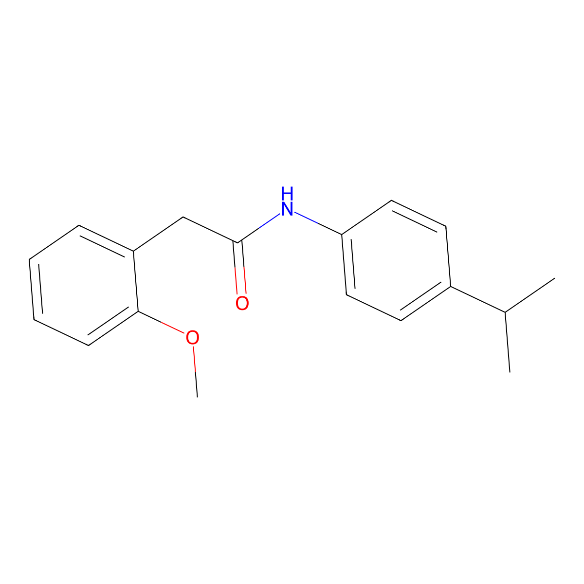 2-(2-methoxyphenyl)-N-(4-propan-2-ylphenyl)acetamide molecular structure, CAS 349139-07-7