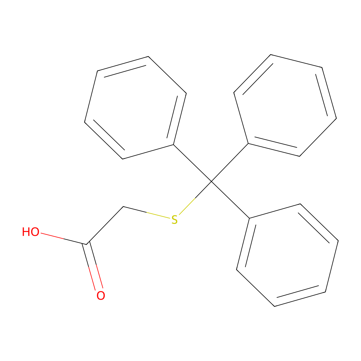 2-(Tritylthio)acetic acid molecular structure, CAS 34914-36-8