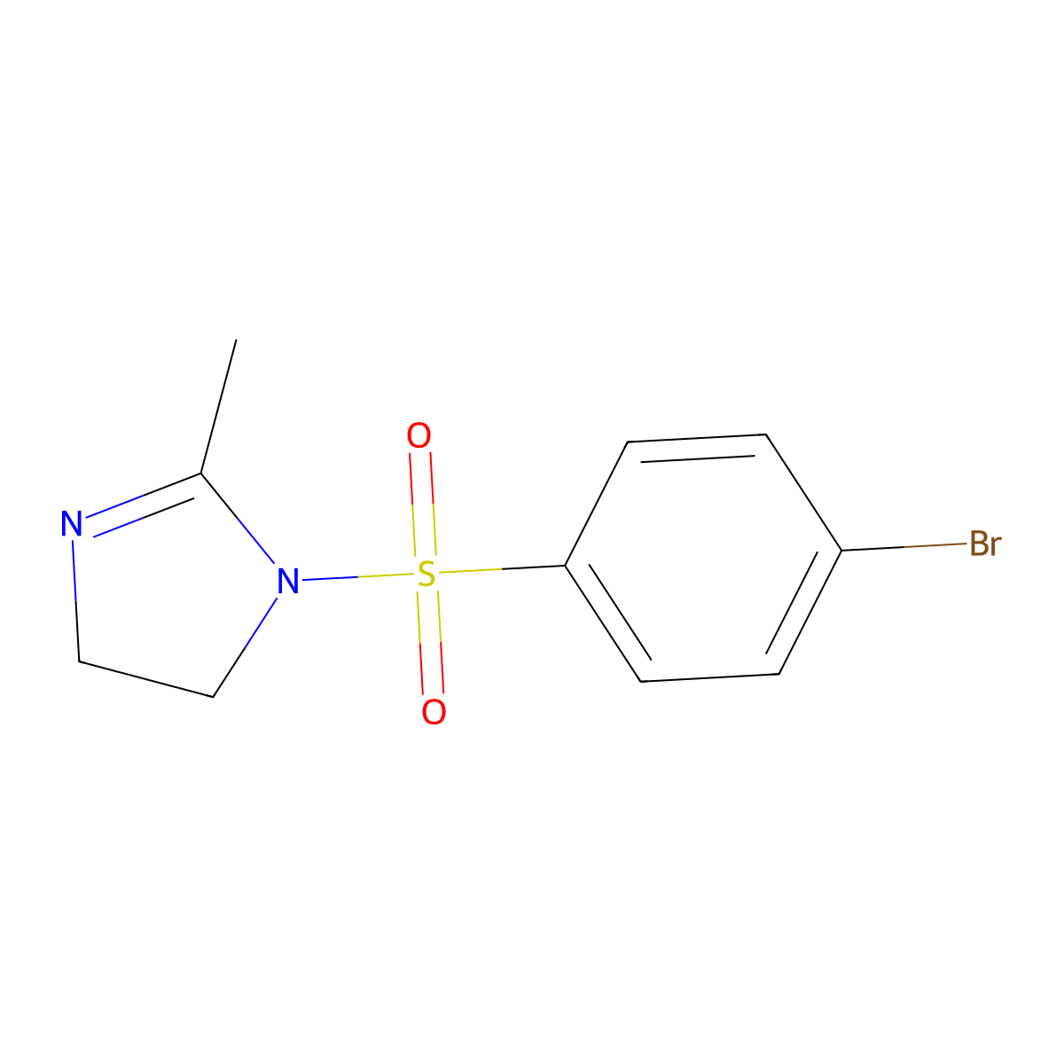 1-(4-Bromophenyl)sulfonyl-2-methyl-4,5-dihydroimidazole molecular structure, CAS 349142-52-5