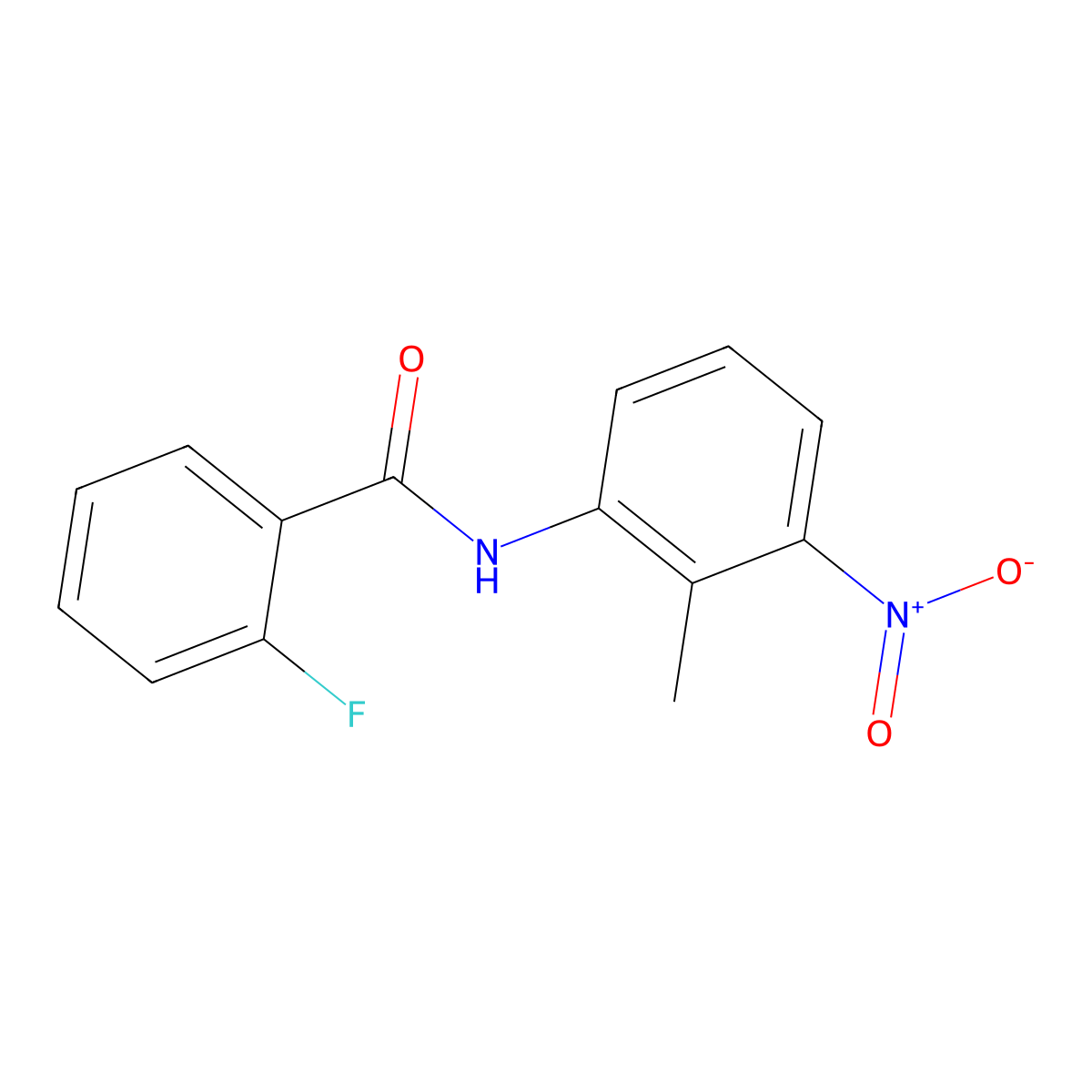 2-fluoro-N-(2-methyl-3-nitrophenyl)benzamide molecular structure, CAS 349143-18-6