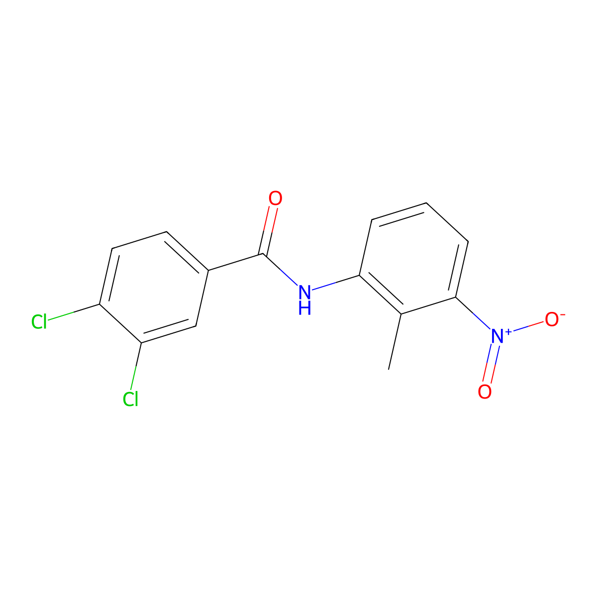 3,4-dichloro-N-(2-methyl-3-nitrophenyl)benzamide molecular structure, CAS 349143-24-4