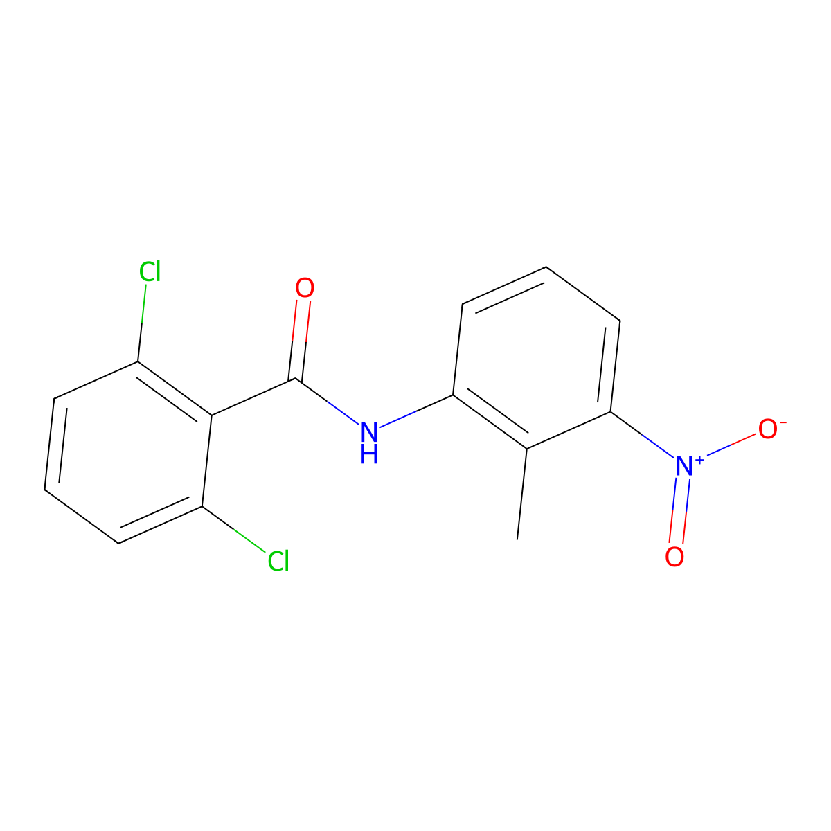 2,6-dichloro-N-(2-methyl-3-nitrophenyl)benzamide molecular structure, CAS 349143-35-7