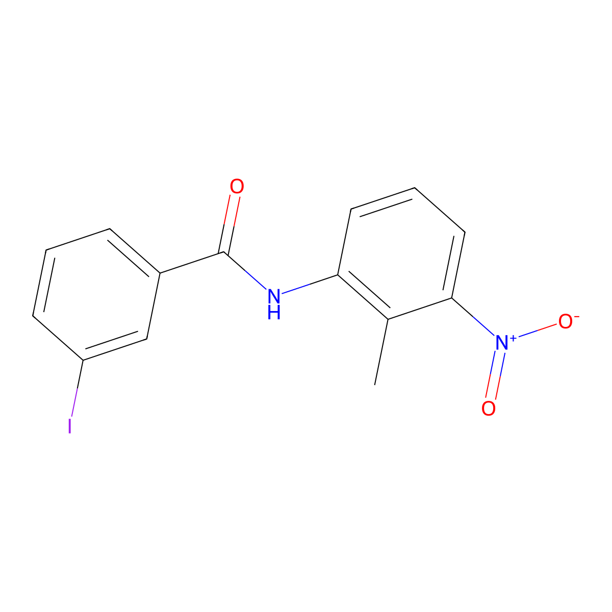 3-iodo-N-(2-methyl-3-nitrophenyl)benzamide molecular structure, CAS 349143-49-3