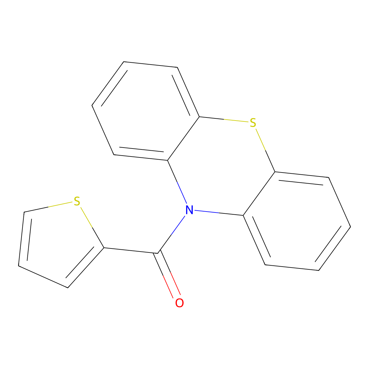10H-phenothiazin-10-yl(thiophen-2-yl)methanone molecular structure, CAS 349144-41-8