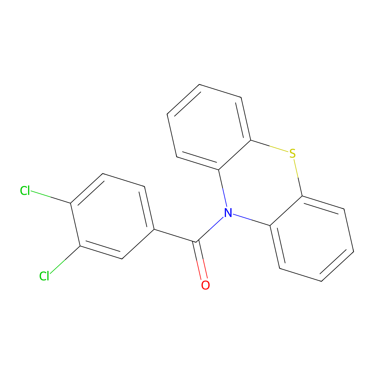 (3,4-dichlorophenyl)(10H-phenothiazin-10-yl)methanone molecular structure, CAS 349144-50-9