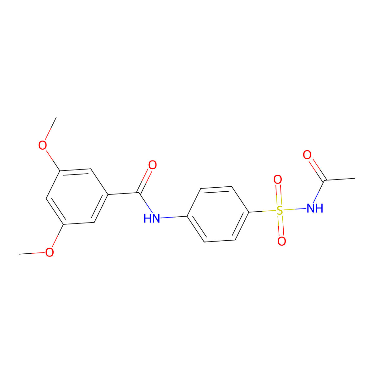 N-{4-[(acetylamino)sulfonyl]phenyl}-3,5-dimethoxybenzamide molecular structure, CAS 349144-85-0