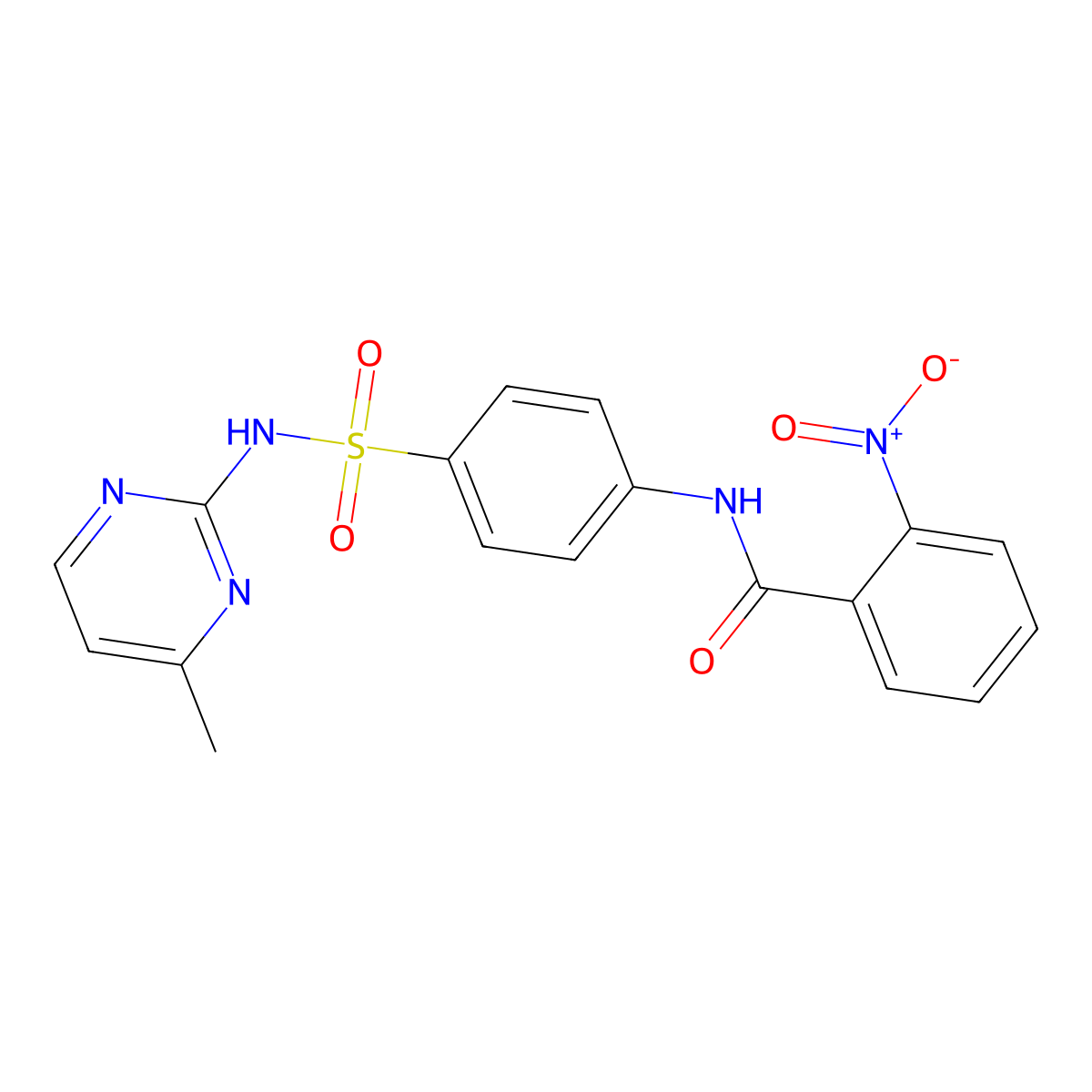 N-{4-[(4-methylpyrimidin-2-yl)sulfamoyl]phenyl}-2-nitrobenzamide molecular structure, CAS 349145-05-7