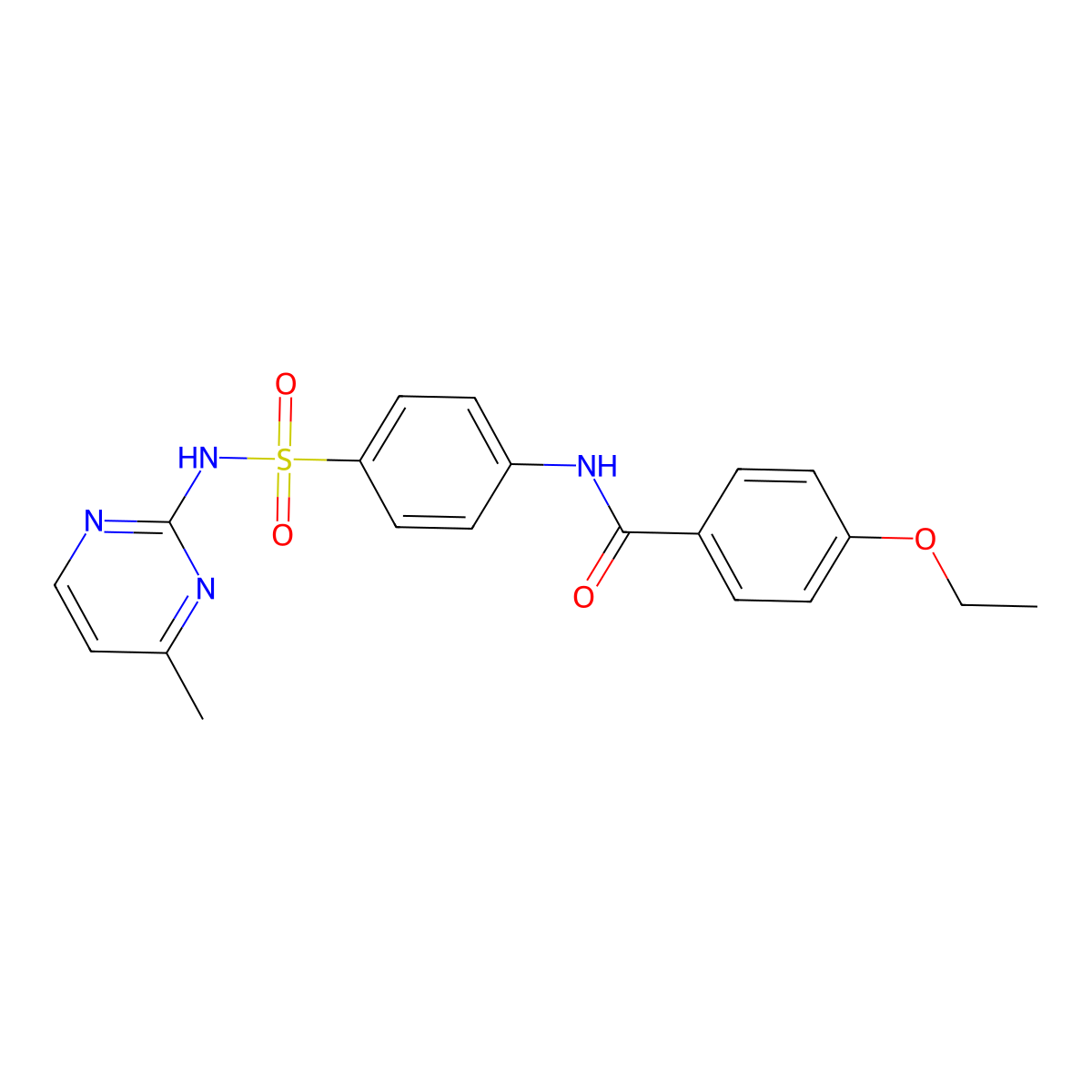 4-ethoxy-N-{4-[(4-methylpyrimidin-2-yl)sulfamoyl]phenyl}benzamide molecular structure, CAS 349145-26-2
