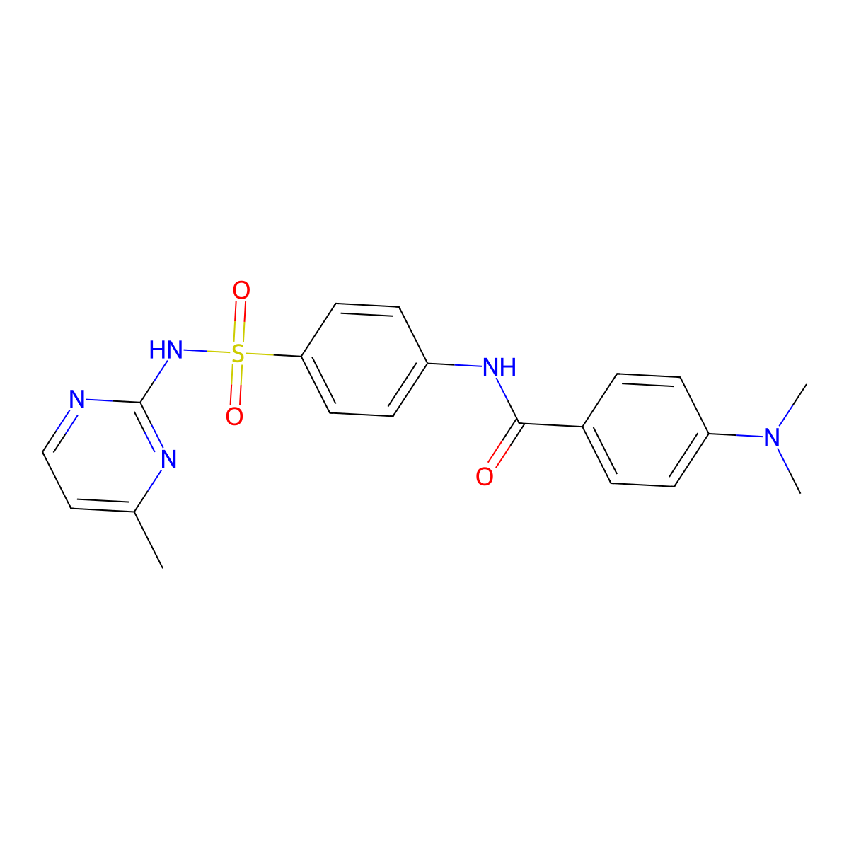 4-(Dimethylamino)-N-{4-[(4-methylpyrimidin-2-YL)sulfamoyl]phenyl}benzamide molecular structure, CAS 349145-27-3