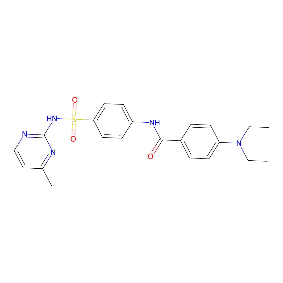 4-(Diethylamino)-N-{4-[(4-methylpyrimidin-2-YL)sulfamoyl]phenyl}benzamide molecular structure, CAS 349145-36-4