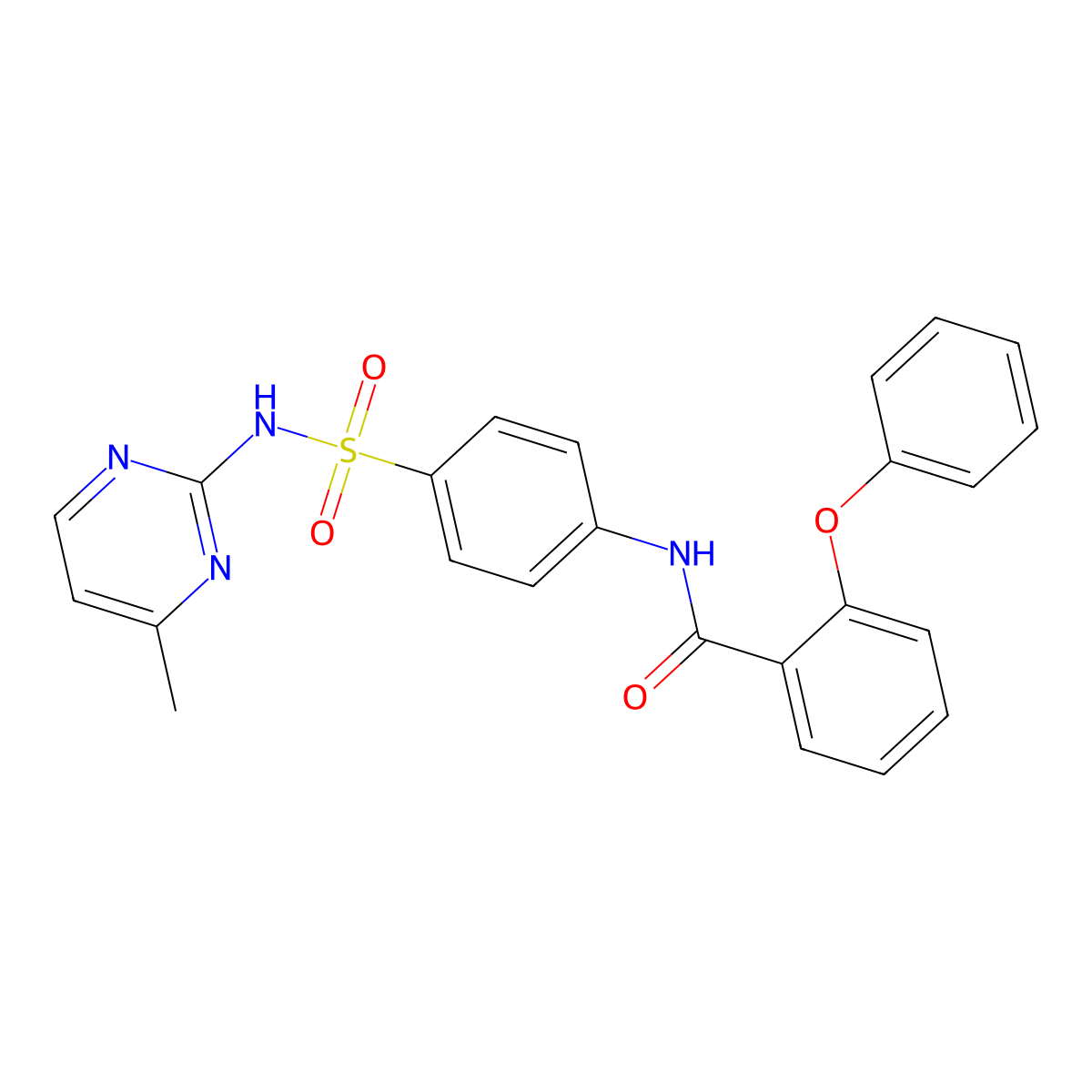 N-{4-[(4-methylpyrimidin-2-yl)sulfamoyl]phenyl}-2-phenoxybenzamide molecular structure, CAS 349145-40-0