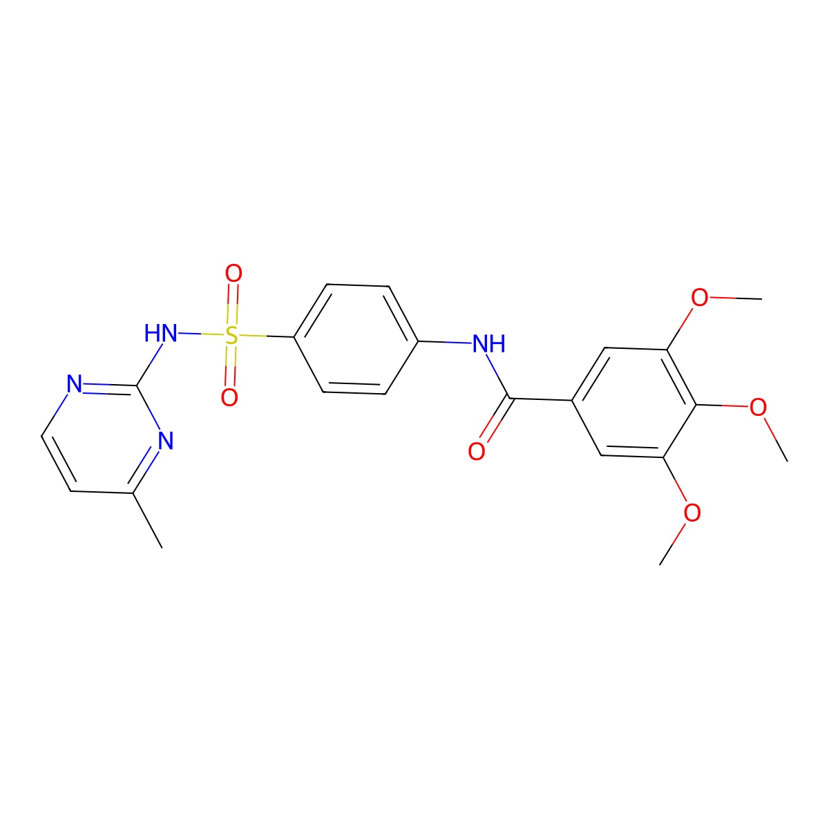 3,4,5-trimethoxy-N-{4-[(4-methylpyrimidin-2-yl)sulfamoyl]phenyl}benzamide molecular structure, CAS 349145-42-2