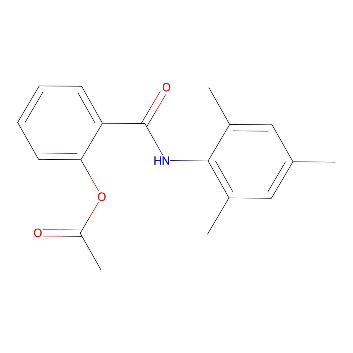 2-[(2,4,6-Trimethylphenyl)carbamoyl]phenyl acetate molecular structure, CAS 349145-57-9