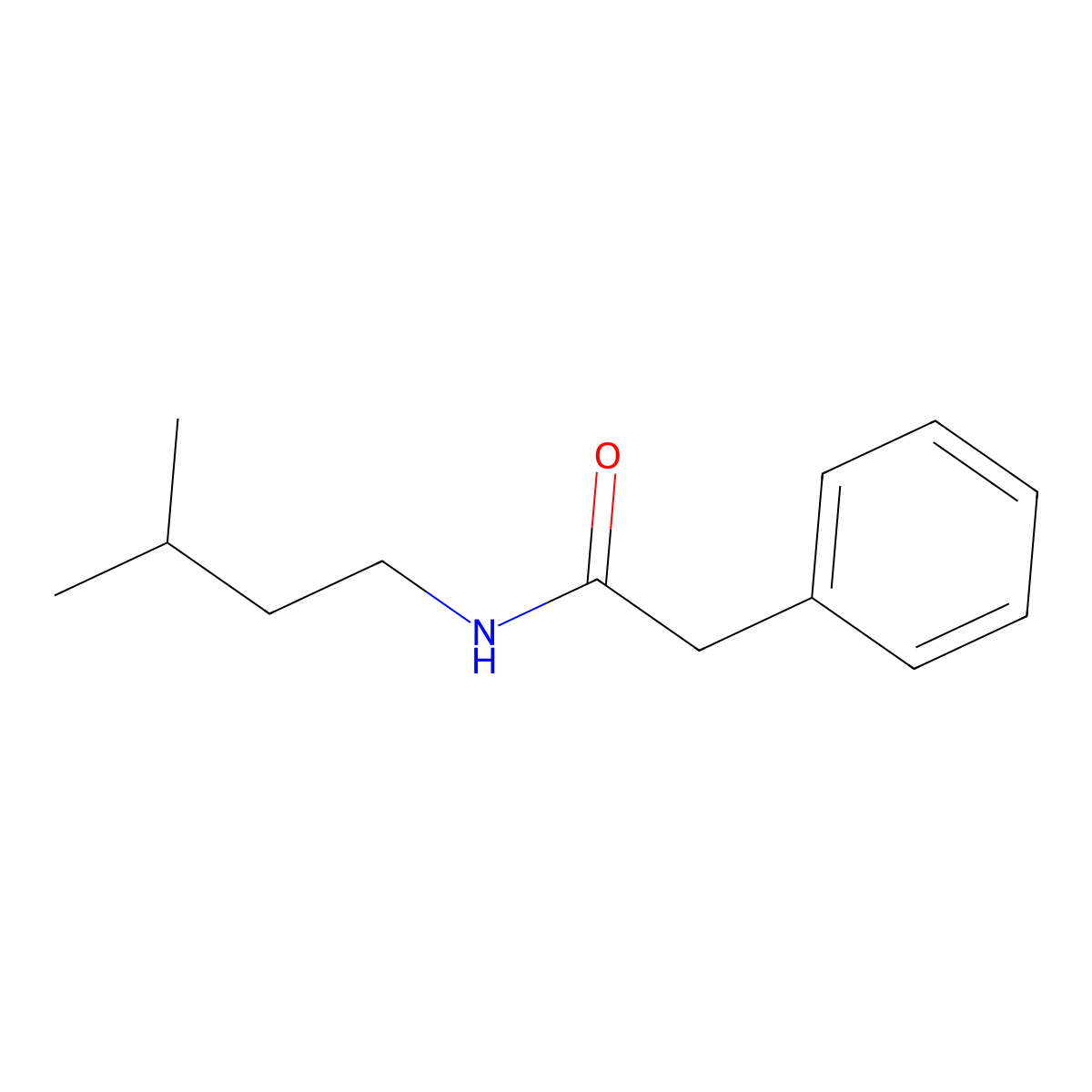N-(3-methylbutyl)-2-phenylacetamide molecular structure, CAS 349145-74-0