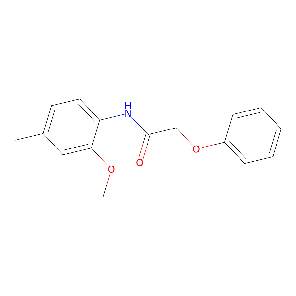 N-(2-methoxy-4-methylphenyl)-2-phenoxyacetamide molecular structure, CAS 349146-39-0