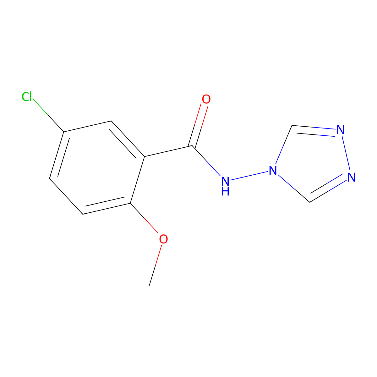 5-chloro-2-methoxy-N-(4H-1,2,4-triazol-4-yl)benzamide molecular structure, CAS 349146-49-2