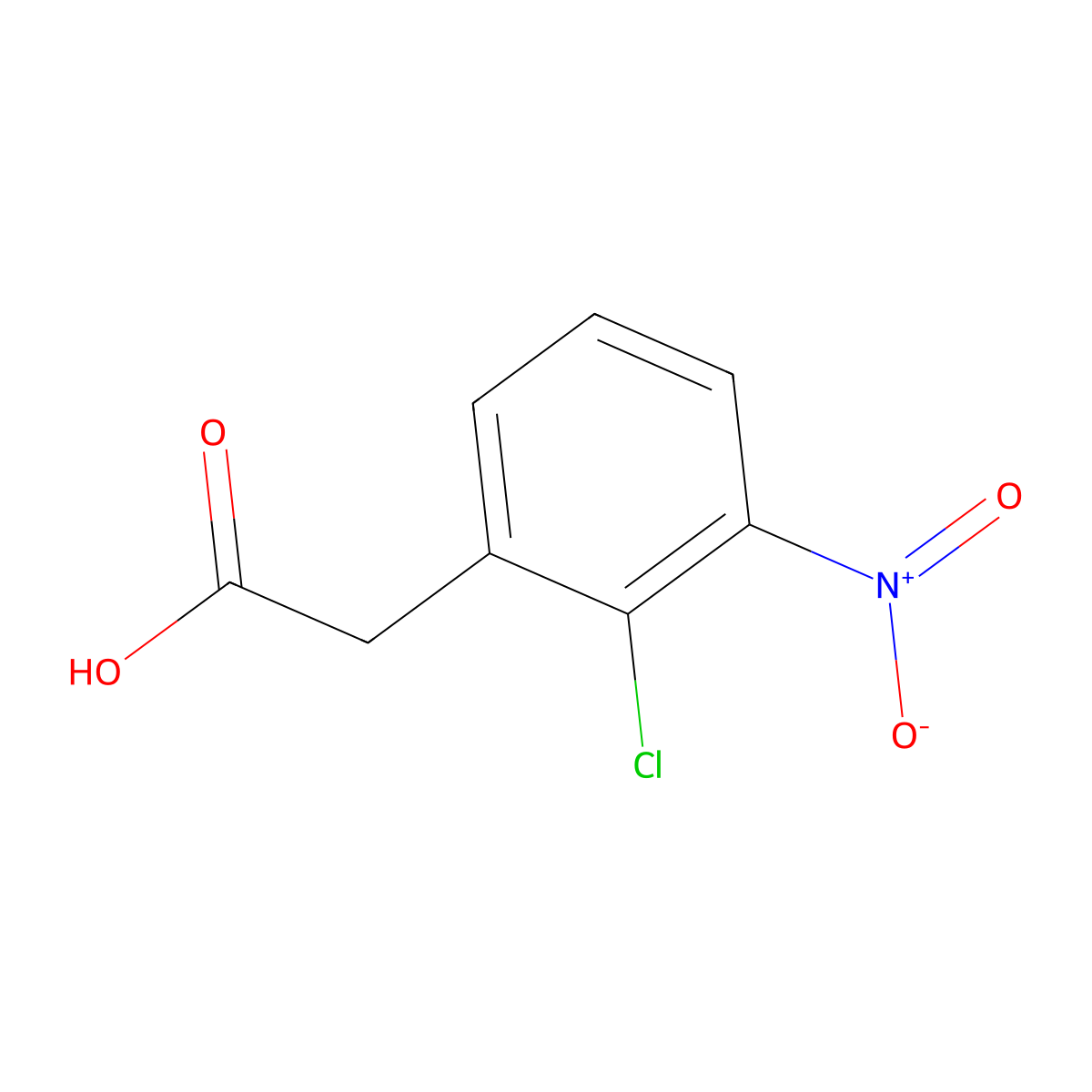 2-(2-Chloro-3-nitrophenyl)acetic acid molecular structure, CAS 34915-64-5