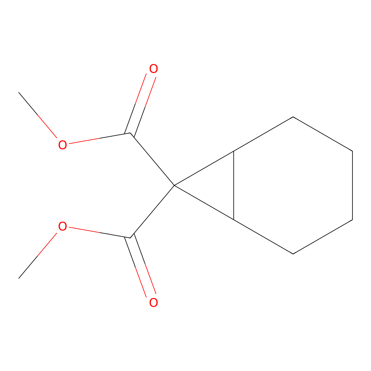 Dimethyl bicyclo[4.1.0]heptane-7,7-dicarboxylate molecular structure, CAS 34916-57-9