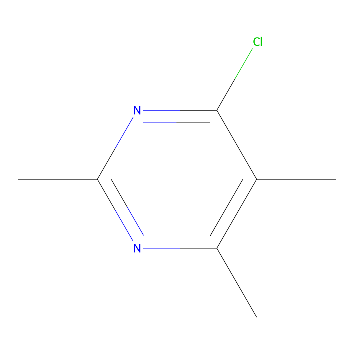 4-Chloro-2,5,6-trimethylpyrimidine molecular structure, CAS 34916-70-6