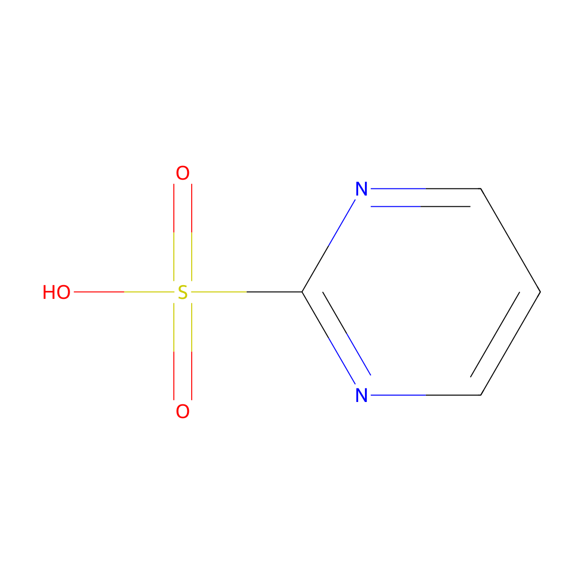 2-Pyrimidinesulfonic acid molecular structure, CAS 34916-79-5